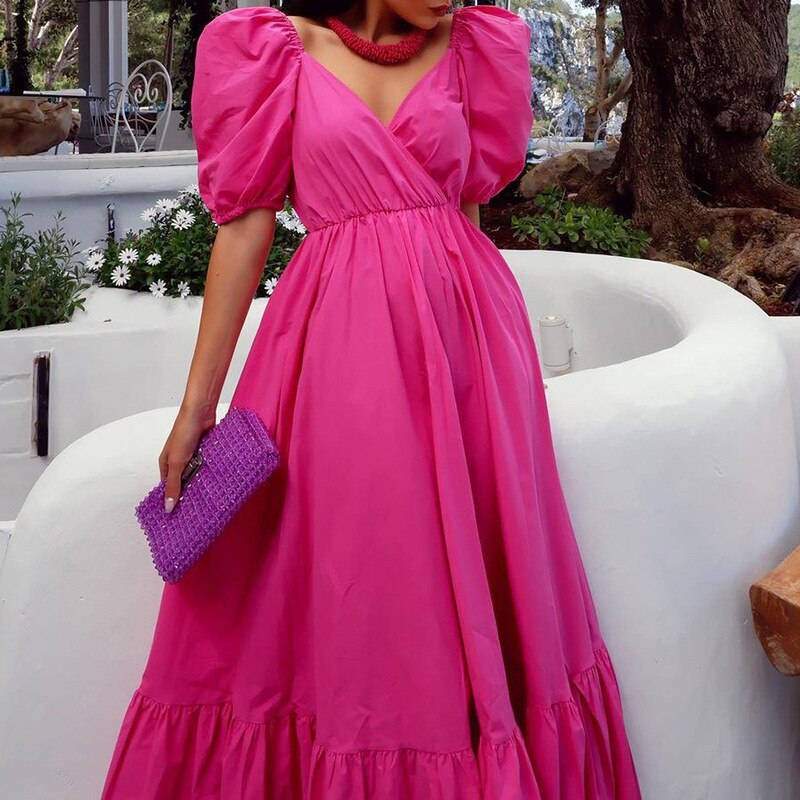 Puff Sleeve Midi/Maxi Dress