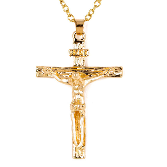 Crucifix Pendant | Cross | Jesus | Necklace Gold Chain