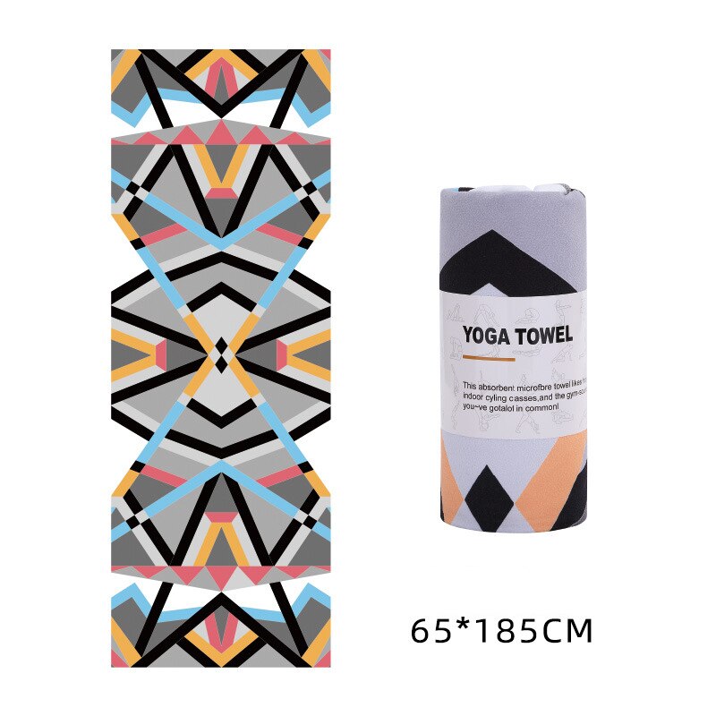 Yoga Towel- Mat!  63cm Printed Yoga Mat in Non - Slip Microfiber