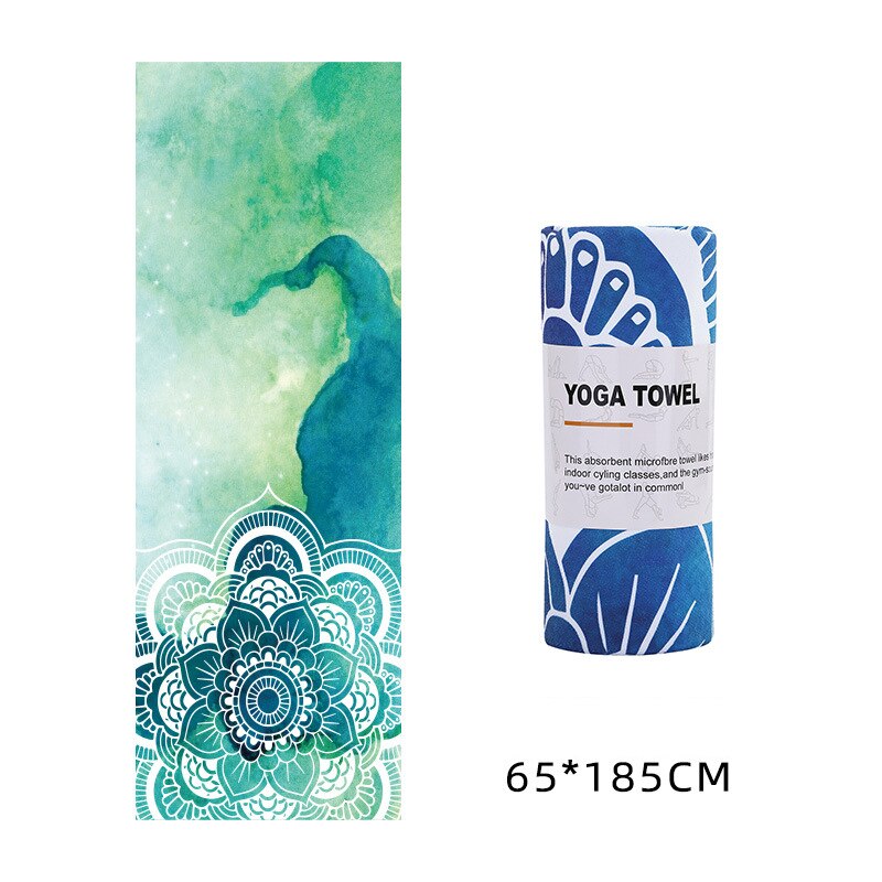 Yoga Towel- Mat!  63cm Printed Yoga Mat in Non - Slip Microfiber