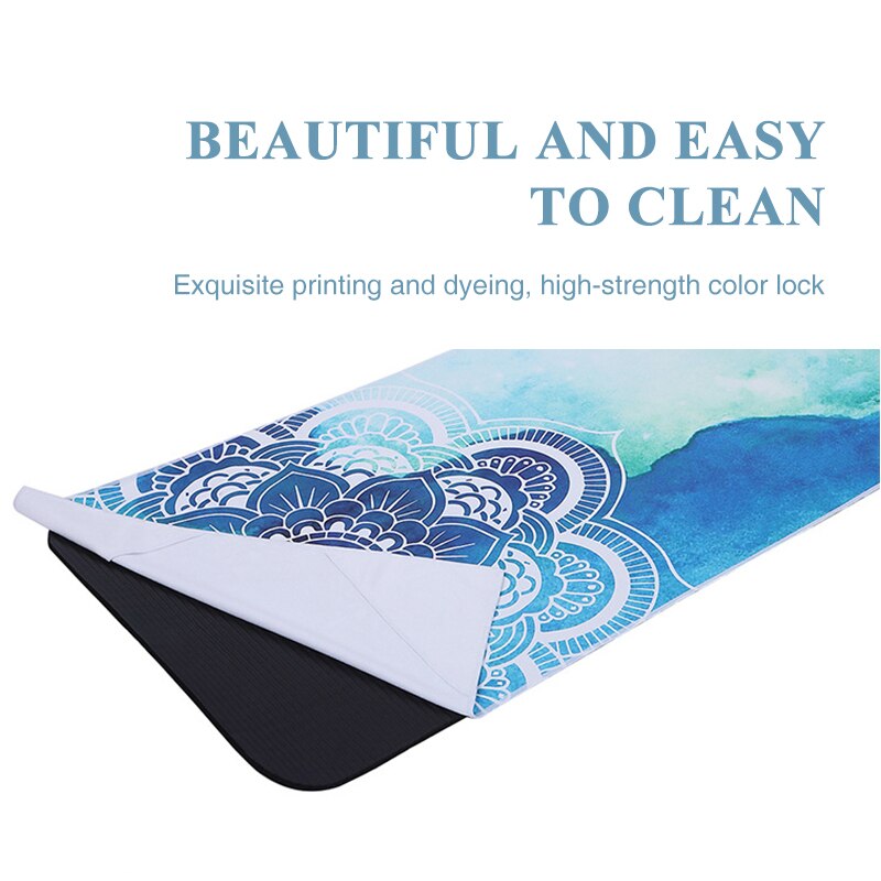 Yoga Towel- Mat!  63cm Printed Yoga Mat in Non - Slip Microfiber