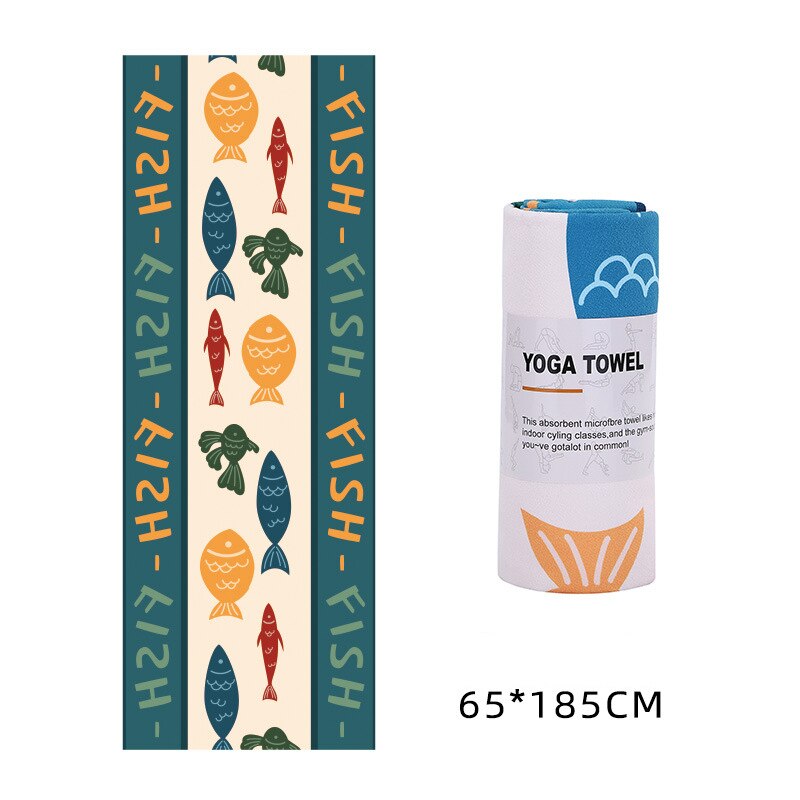 Yoga Towel- Mat!  63cm Printed Yoga Mat in Non - Slip Microfiber