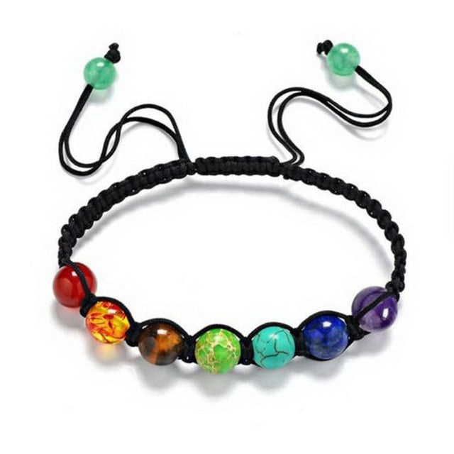 7 Chakra Bracelet Reiki Stones Beads