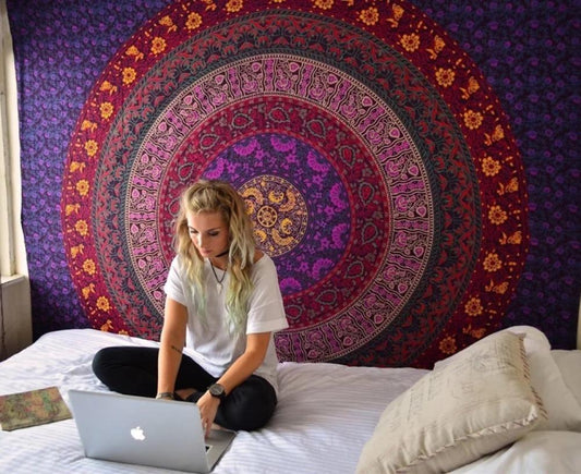 Indian Mandala Tapestry | Digital Print