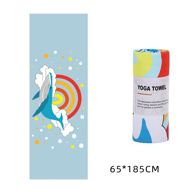 Yoga Towel- Mat!  63cm Printed Yoga Mat in Non - Slip Microfiber