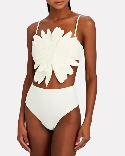 Boho BIKINI | Vintage Style 2-Piece Bathingsuit  | Floral Cutout