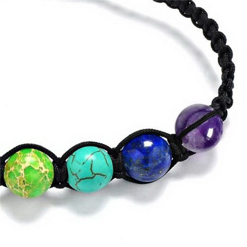 7 Chakra Bracelet Reiki Stones Beads