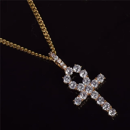 Zircon  Cross Pendant Necklace